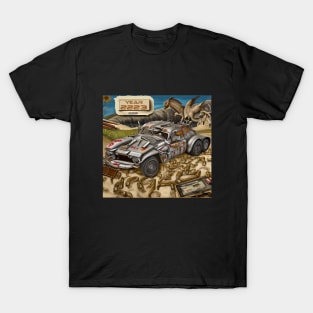 Future Earth - Year 2223 - Dinosaurs Replacing Electric Cars T-Shirt